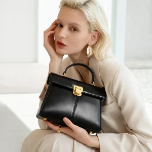 ITAMOOD borsa da donna in vera pelle borsa da donna di marca di lusso borsa a tracolla alla moda e Versatile con decorazione sciarpa 1