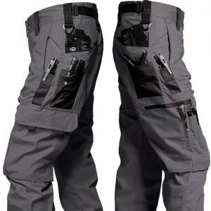 Pantaloni da lavoro resistenti all'usura Pantaloni cargo dritti multitasche da uomo Pantaloni tattici da jogging all'aperto Pantaloni casual autunnali primaverili 1