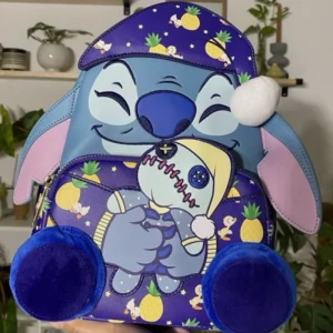 Loungefly Disney 2025 Disponibile Stitch Mini Zaino da viaggio Simpatico personaggio dei cartoni animati Borsa da donna Studente per bambini Regalo di compleanno 1