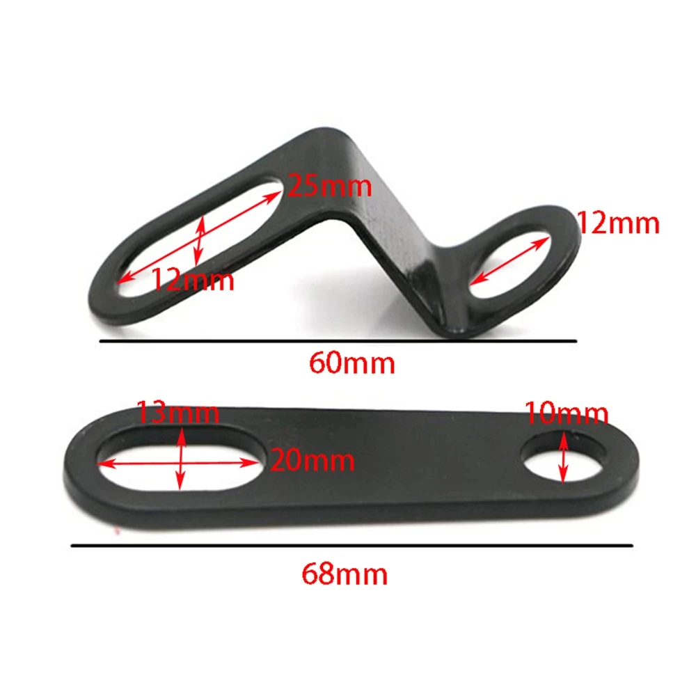 2 pezzi di supporto per indicatore di direzione posteriore per bicicletta e moto, staffa metallica, supporto per indicatore nero 1