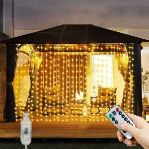 Luci per tende a LED USB luci per finestre sospese con decorazioni per Festival collegabili a distanza luci fatate decorazioni per esterni per camera da letto 1