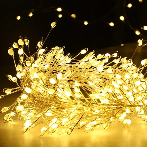 Fata Luce USB 5V Filo di Rame Scintillio Petardo Stringa Timer e 8 Modalità 9m 300 LED Impermeabile Cluster Stellato per la Festa di Natale 5