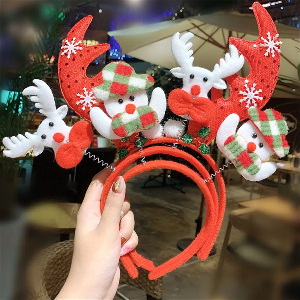 Accessori per capelli di Babbo Natale in maschera Ornamenti per l'albero Fasce natalizie Decorazioni natalizie Fascia per capelli natalizia Copricapo di renna 2