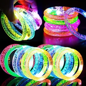 10/20/30/40/50 Pcs braccialetti a Led braccialetti Glow In The Dark forniture per feste braccialetto luminoso al Neon decorazione per feste di matrimonio 1