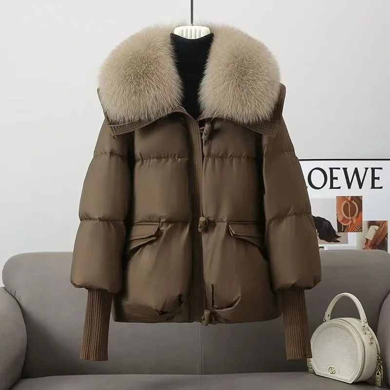 2024 nuova giacca corta da donna allentata inverno donna Parka soprabito cappotto caldo ultraleggero femminile moda coreana 4