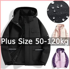 130KG Plus Size Cappotto da donna Giacca da esterno Giacca a vento impermeabile 7XL 8XL Abbigliamento donna Chaqueta Mujer Veste Grande Taille Femme 1