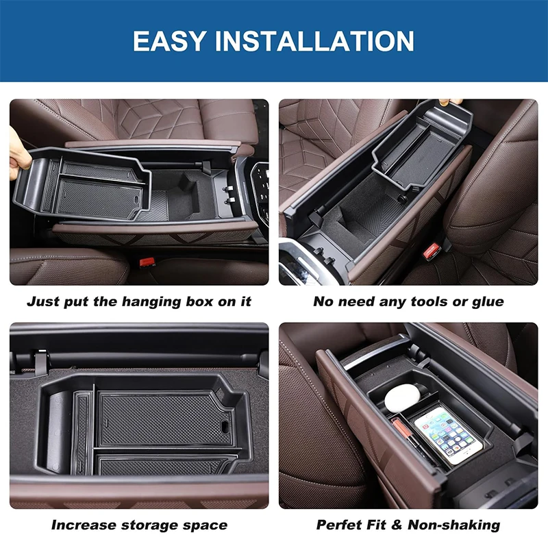 Per BMW Serie 7 G70 2022-2024 ABS Auto Bracciolo di Controllo Centrale Scatola di Immagazzinaggio Organizzatore Stivaggio Riordino Accessori Interni Auto 5