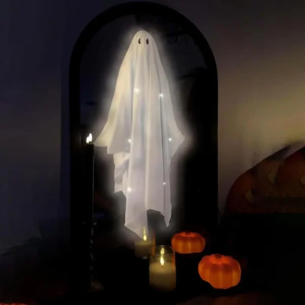 Specchio fantasma con ologramma USB per Halloween, fantasmi spaventosi spettrali per decorazioni di Halloween per interni, decorazioni per la stanza di Halloween 5