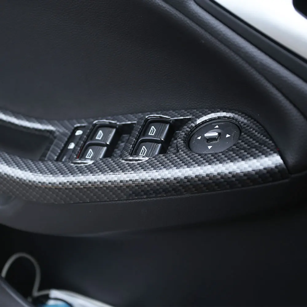 Accessori interni auto per Ford Focus 3 MK3 2015 - 2018 LHD Pannello cambio adesivo Pilastro Tazza d'acqua Holer Decorazione Copertura 6