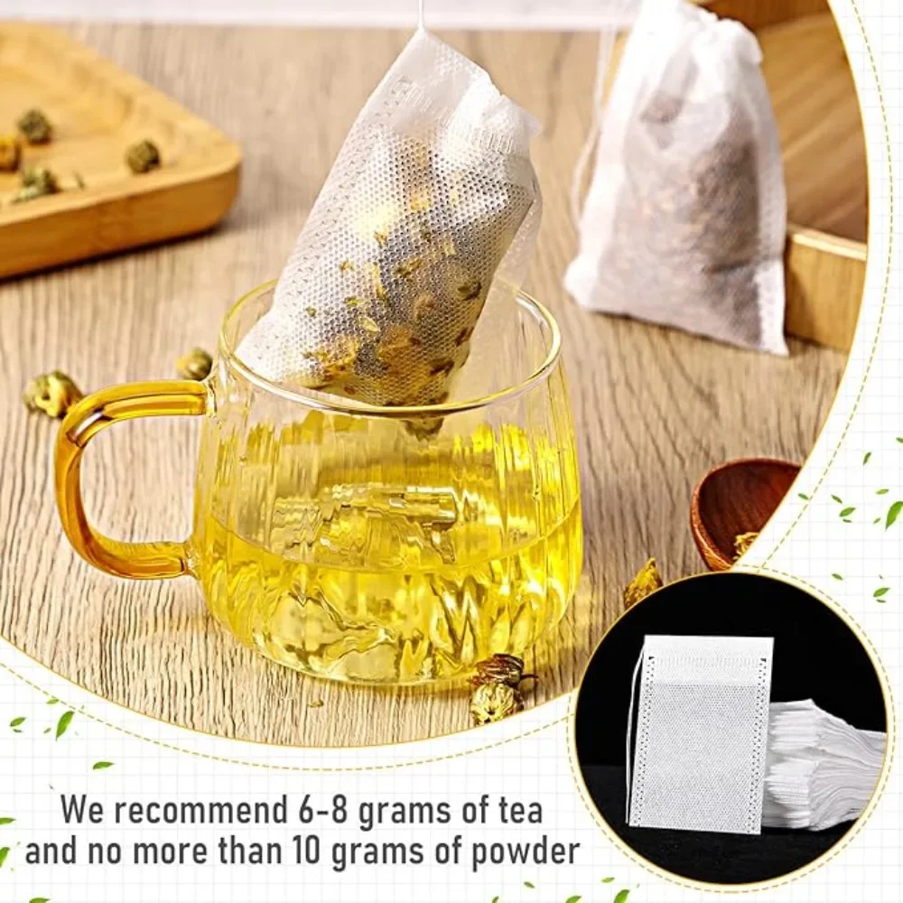 100-1000 Pz Usa E Getta Colino Da Tè Sacchetto Non Tessuto Sacchetto di Tè Coulisse Sigillo Colino Sacchetto Utensili Da Cucina Utensili Da Cucina 3