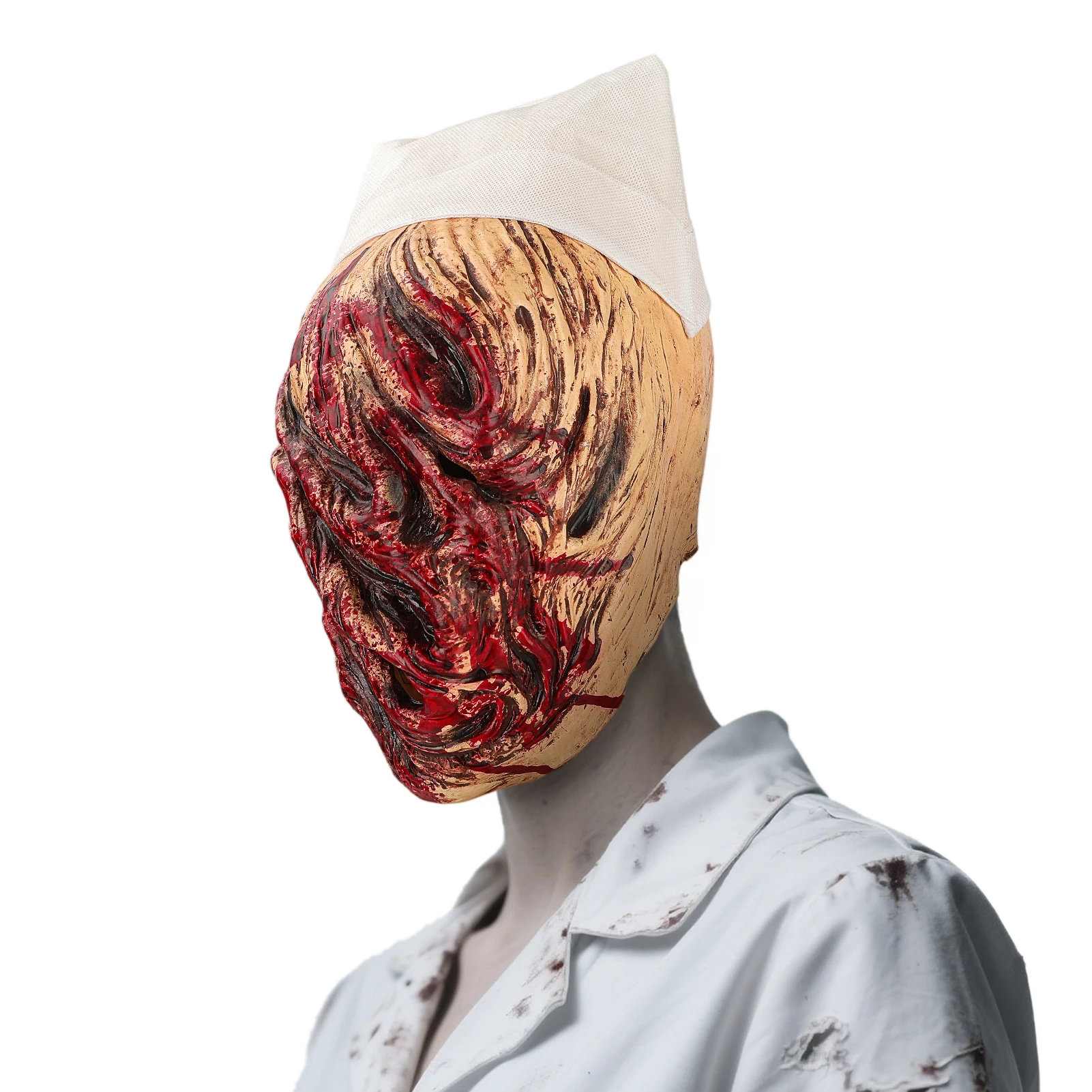 Modello da infermiera Maschera per costume cosplay di Halloween Crea un'atmosfera terrificante Design Meraviglioso regalo per i fan dei giochi di ruolo 6