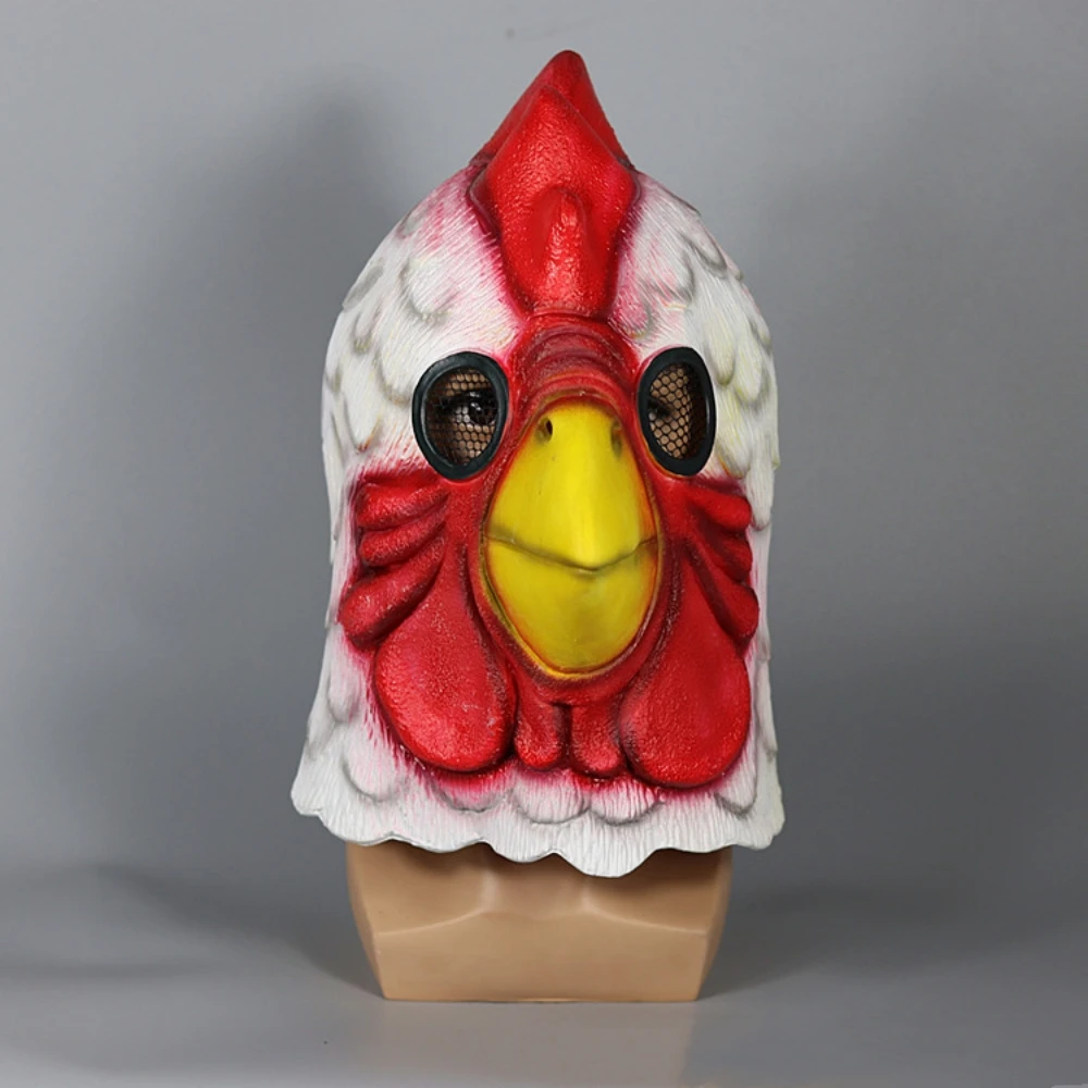 Hotline Miami Richard Rooster Mask Game Cosplay Funny Animal Head Cover White Rooster Mask Halloween Party Prop Mad Chicken Mask 1