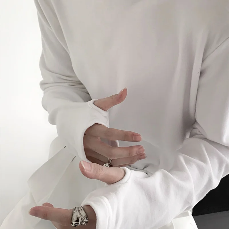 FEWQ Camicia inferiore da uomo versatile a collo alto Autunno Inverno 2025 Tinta unita Manica lunga Corea Moda Maschile Top 24E6168 5