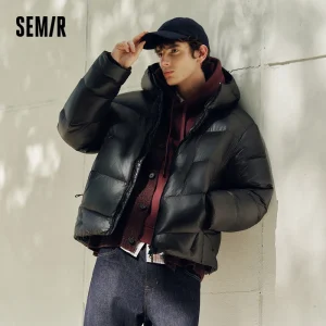 Semir Piumino da uomo Allentato con cappuccio Puffer Capispalla a tre resistenti Generazione del calore Antistatico 2025 Nuovo abbigliamento invernale Abbigliamento da uomo 1