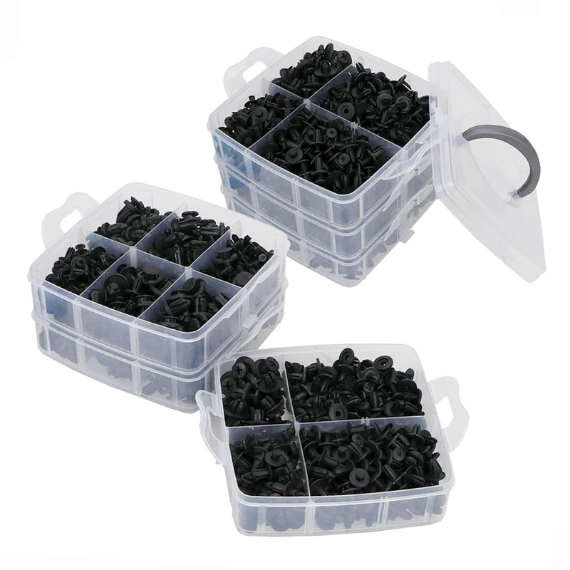 620 pz/scatola Auto Clip di Fissaggio Misto Carrozzeria Push Fermo Spille Rivetto Paraurti Porta Pannello di Rivestimento Fermo Kit di Fissaggio 5