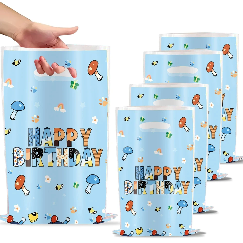 Cartoon Blue Bingo Dog Forniture per feste di compleanno Tazza usa e getta Piatto Palloncini Banner Tovaglia Sacchetti di caramelle Decorazioni per feste per bambini 3