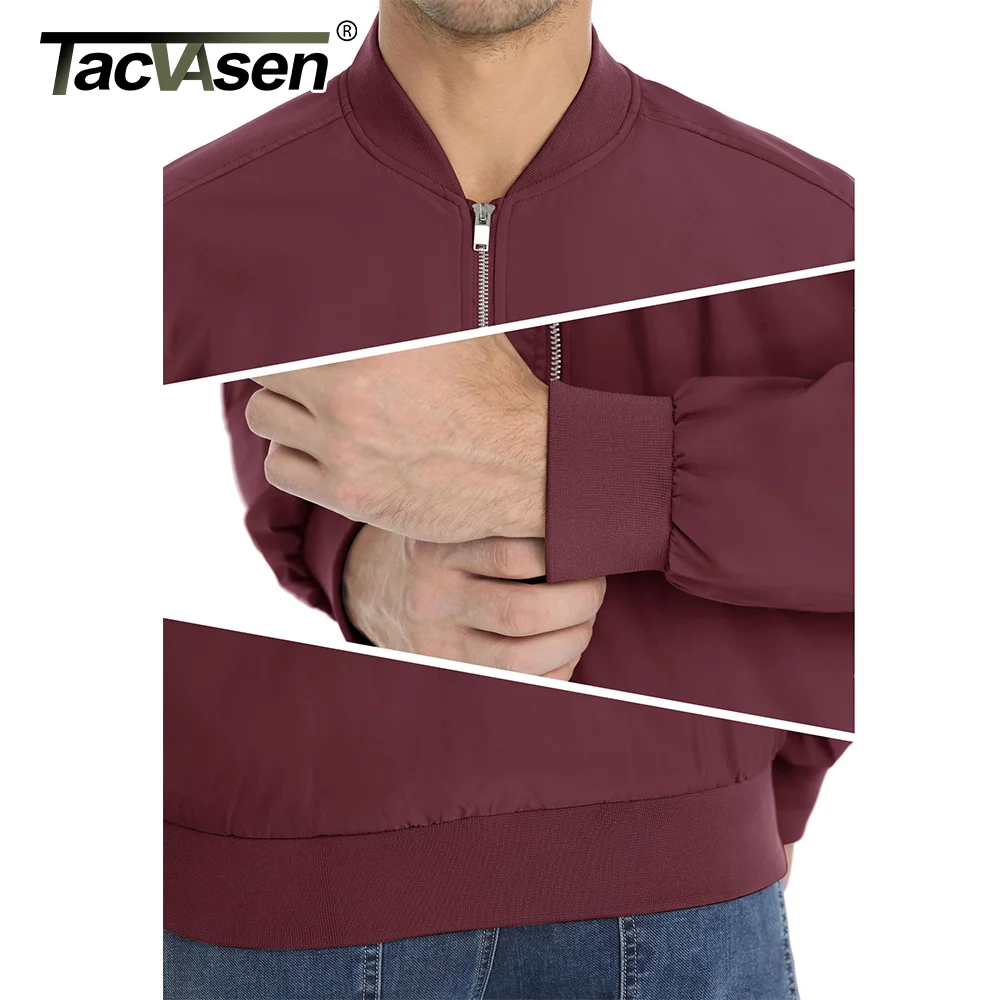 TACVASEN primavera Baseballl giacche Mens giacca a vento escursionismo Trekking giacche da pesca Outdoor Full Zip cappotti Casual Outwear top 5