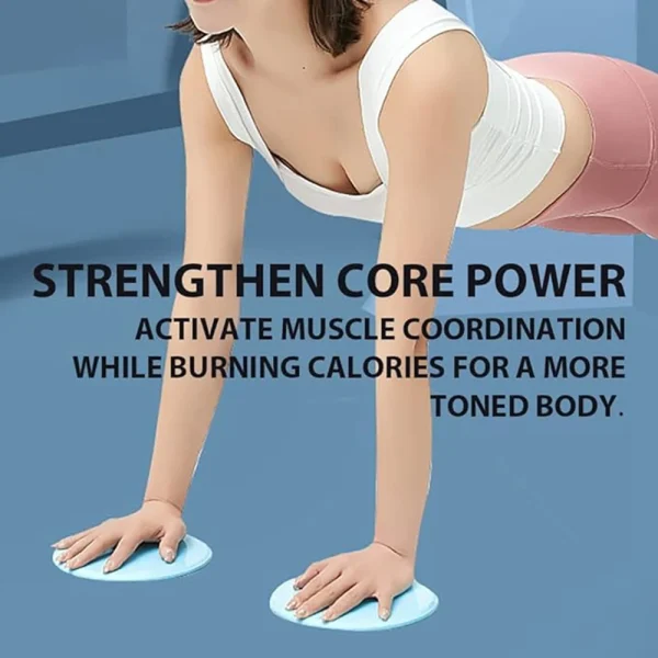 Coppia di cursori per il fitness, piastra scorrevole per esercizi addominali, pilates, yoga, palestra, dischi, cursore, attrezzatura per l'allenamento dei muscoli del corpo 5