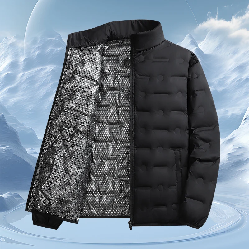 Piumino invernale da uomo in piumino d'anatra caldo colletto alla coreana piumino antivento piumino leggero da uomo giacca casual di alta qualità da uomo 2