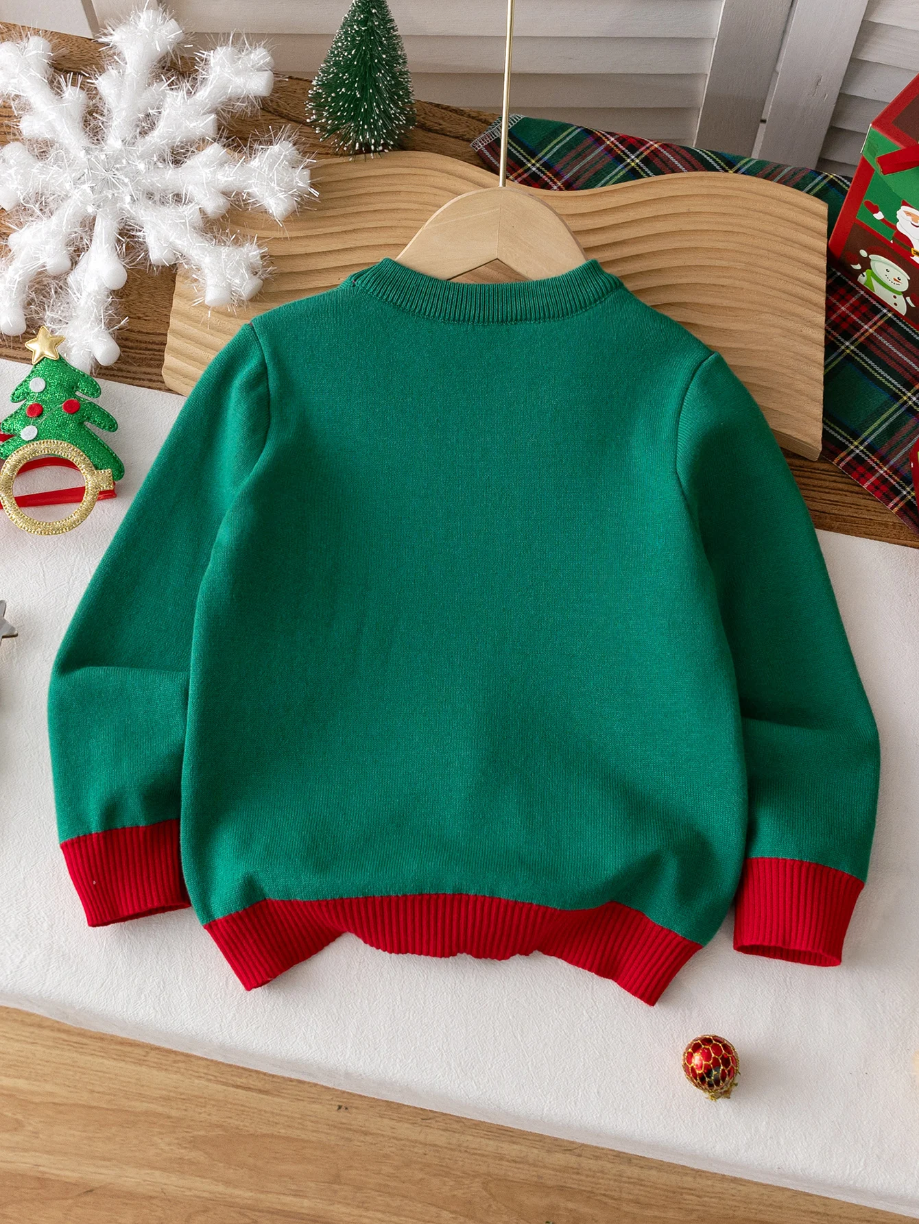 Pullover maglione con motivo Babbo Natale in stile carino per ragazzi e ragazze adatto per feste di Natale in primavera, autunno e inverno 2