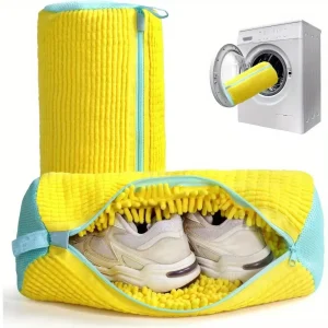Borsa per la biancheria Borsa per il lavaggio delle scarpe Protezione imbottita in rete per fibre soffici Borse per il lavaggio ad asciugatura in poliestere adatte alla macchina per scarpe 1