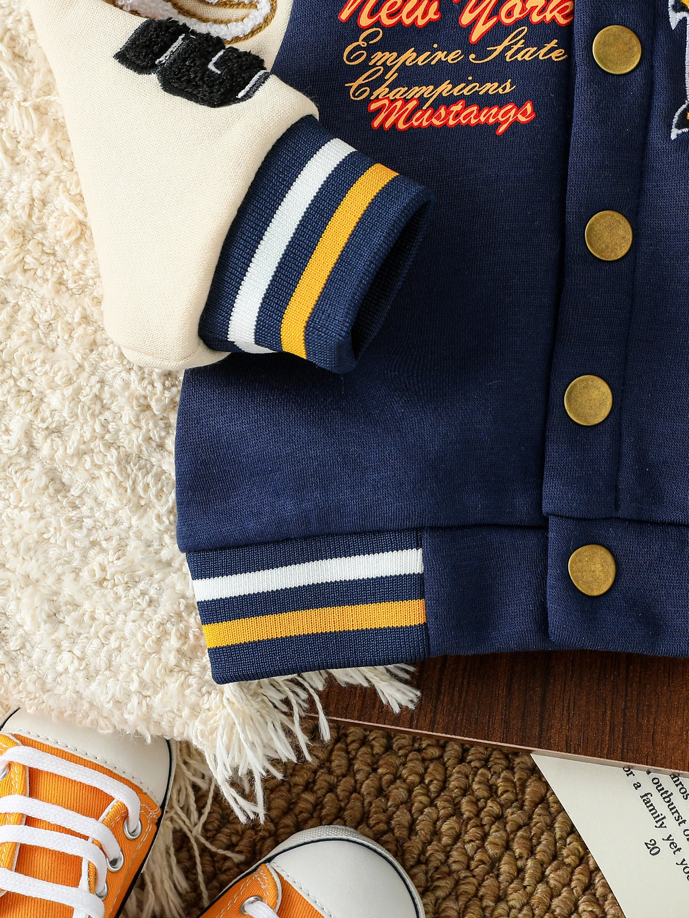 Neonati maschi Lettera Giacche moda baseball Cardigan ricamato Autunno Primavera Capispalla casual Felpa sportiva Cappotti per 3M-3Y 5