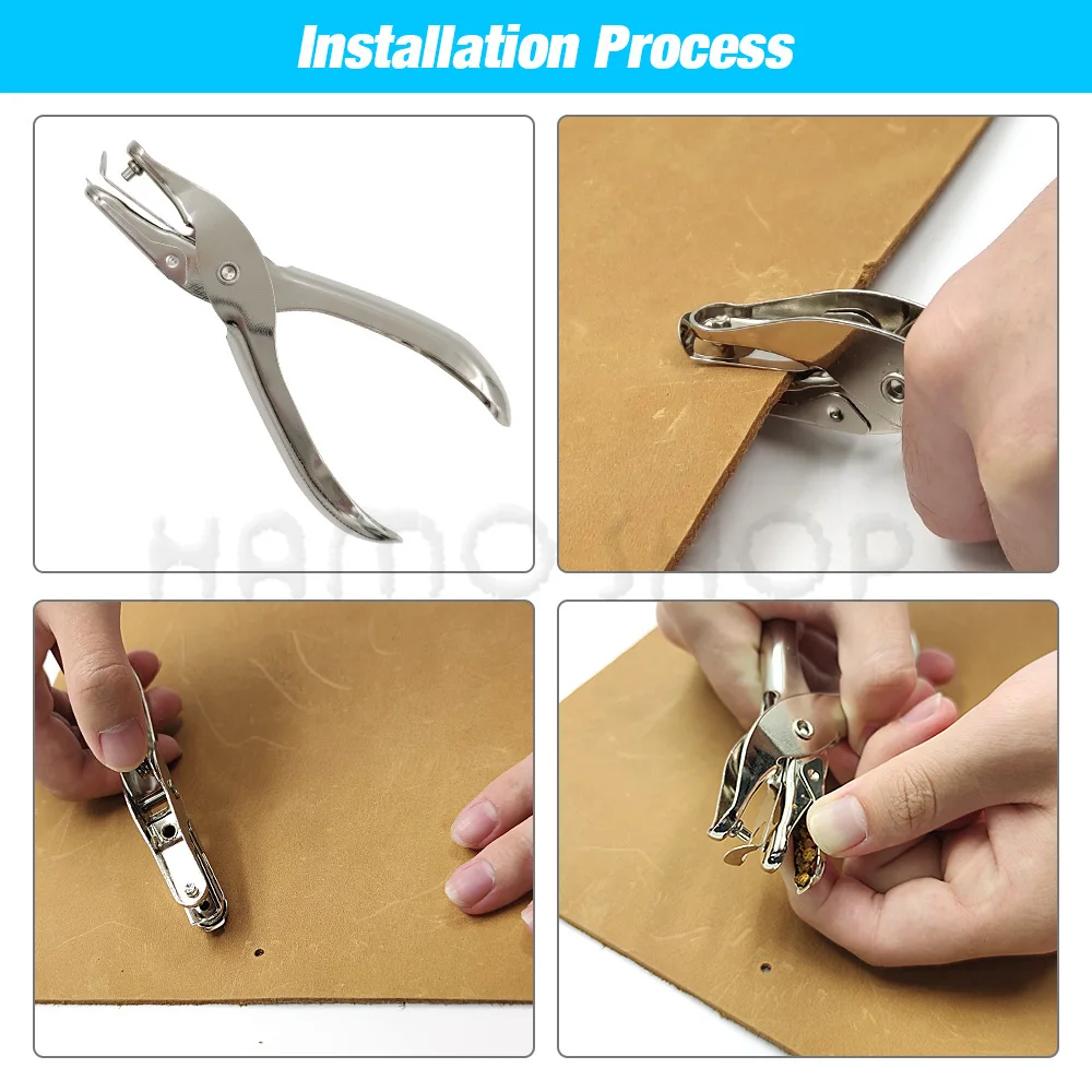 Rivetti a doppio cappuccio in metallo Chiodo a punta tonda con kit di attrezzi per scarpe Borsa Cintura Artigianato in pelle Riparazione Abbigliamento Accessori per indumenti 6