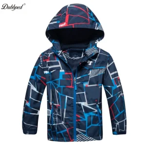 Giacca da bambino impermeabile a righe riflettenti spolverate capispalla antivento felpa con cappuccio antipioggia in caldo pile polare autunno inverno abbigliamento per bambini 1