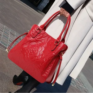 Borsa da donna in vera pelle 2025 temperamento madre borsa in rilievo borsa a tracolla grande in morbida pelle da donna 1