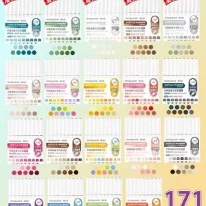 LANGUO 171/9 Colori/Set Vernice Acrilica Pennarello Artistico Graffiti FAI DA TE Penne Da Disegno Per Notebook Diario di Scrittura Pittura di Cancelleria 1