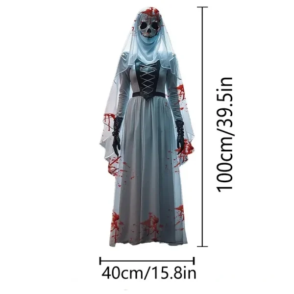 2D Halloween horror teschio sposa sfondo panno Halloween horror atmosfera casa stregata decorazione per interni ed esterni supplie 3