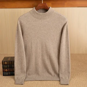 Maglione da uomo in cashmere 100% Pullover con collo a lupetto Camicie a maniche lunghe per il tempo libero giovanile Autunno Inverno Giacca taglie forti di fascia alta 1