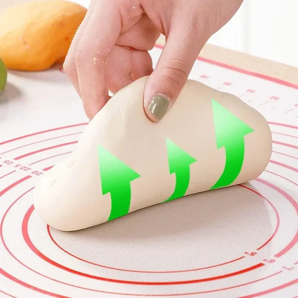 Oversize 60/70/80cm Tappetino da forno in silicone Rotolamento Impastare Pad Strumenti per pasticceria Crepes Pizza Impast Tappetino in silicone antiaderente per la cucina 2