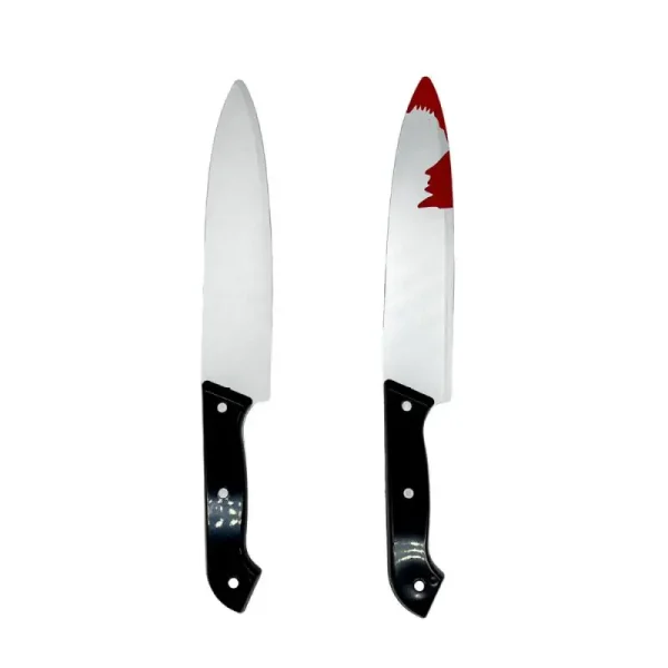 10/5/3/1 pz 30 cm Falso Sanguinante Coltello Affilato per Halloween FAI DA TE Puntelli Cosplay Decor Simulazione Coltello Da Cucina di Plastica festa di halloween 5