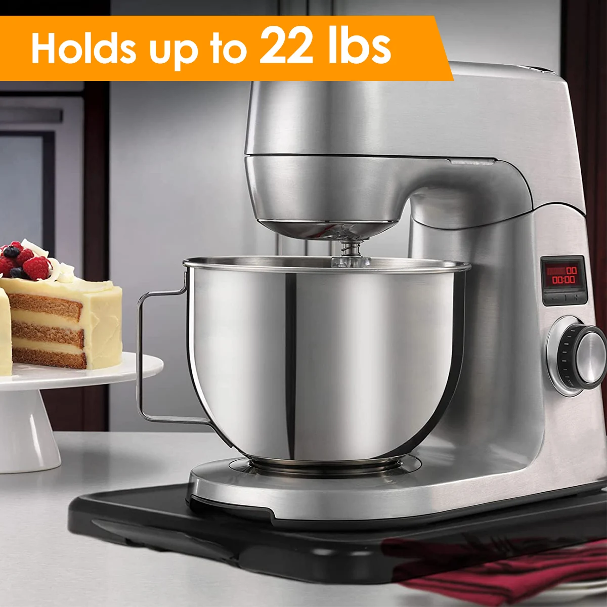 Vassoio scorrevole per elettrodomestici da cucina con ruote lisce 16.14x11.81x0,8 pollici robusto antiscivolo sotto il vassoio di rotolamento dell'apparecchio dell'armadio 6