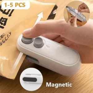 Sigillante per sacchetti di plastica Mini 2 in1 sigillatrice per sacchetti di plastica portatile sigillanti termici sigillante termico per imballaggio per alimenti portatile 1