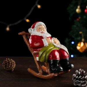 Poltrone per il tempo libero, ornamenti di Babbo Natale, artigianato in resina natalizia da tavolo 1