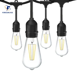 10m 15m luci a Led pesanti E27 ST64 lampada a filamento 4W ghirlanda fata lampade a sospensione Patio Festival Cafe Bar arredamento industriale 1