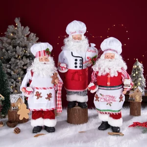 50cm Height 2024 Christmas Decor Big Santa Claus Doll Grandpa New Year Home Room Decoration Gift Christmas Tree Ornaments Decor 1