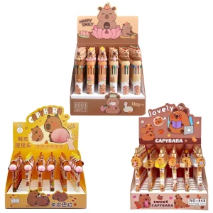 Nuovo Capybara Cartoon 10 colori penna a sfera Cartoon Butt penne gel meccaniche forniture per studenti cancelleria all'ingrosso 1