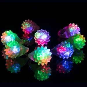 10-50 pezzi simpatici anelli luminosi a LED festa di compleanno regali in maschera decorazione Halloween Pasqua Natale carnevale forniture per feste 1