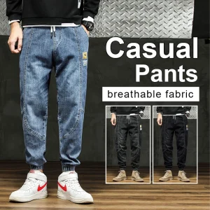 Jeans Harem cargo in spandex da uomo 2025 Pantaloni casual versatili moda autunno inverno taglie forti 5XL 1