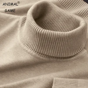 Nuovi maglioni lavorati a maglia da uomo dolcevita tinta unita pullover traspiranti caldo outdoor basic streetwear autunno business top 1