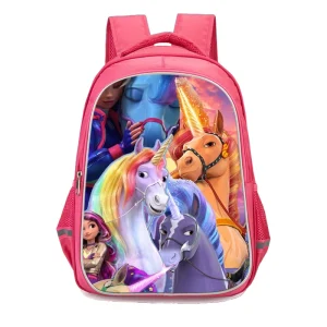 Borse da scuola per bambini Cartoon Unicorn Academ Zaino ortopedico di grande capacità Zaino primario per ragazze Bookbags Bambini 1