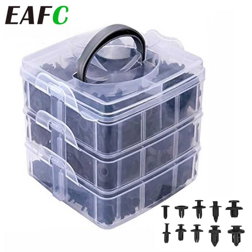 620 pz/scatola Auto Clip di Fissaggio Misto Carrozzeria Push Fermo Spille Rivetto Paraurti Porta Pannello di Rivestimento Fermo Kit di Fissaggio 1