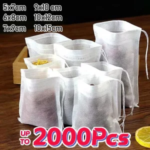 100-2000 pezzi bustine di tè usa e getta bustine di tè profumate con stringa guarigione carta da filtro per erba tè sfuso accessori da cucina strumenti 1