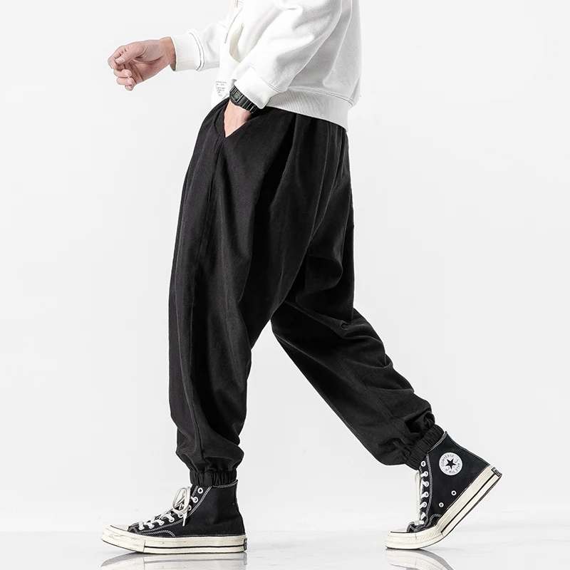 Pantaloni neri da uomo nuovi autunnali Hip Hop Streetwear Moda Jogger Pantaloni Harem Uomo Pantaloni sportivi casual Pantaloni maschili Big Size M 5XL 5