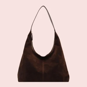 Borsa a tracolla da donna in pelle scamosciata con cerniera Borsa hobo Borsa di grande capacità Borsa slouchy Borsa da viaggio per pendolari 1