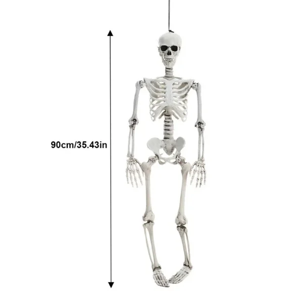 Scheletro umano a grandezza naturale Halloween Prop 90CM Casa stregata Puntelli appesi Scheletro mobile di Halloween Ornamento di Halloween Giocattoli 5