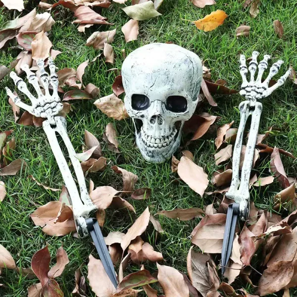 Decorazione di Halloween Puntelli di simulazione del teschio Fantasma Festival Giardino Scheletro Ornamenti Set di scheletro Festa di Halloween Casa Ga 3